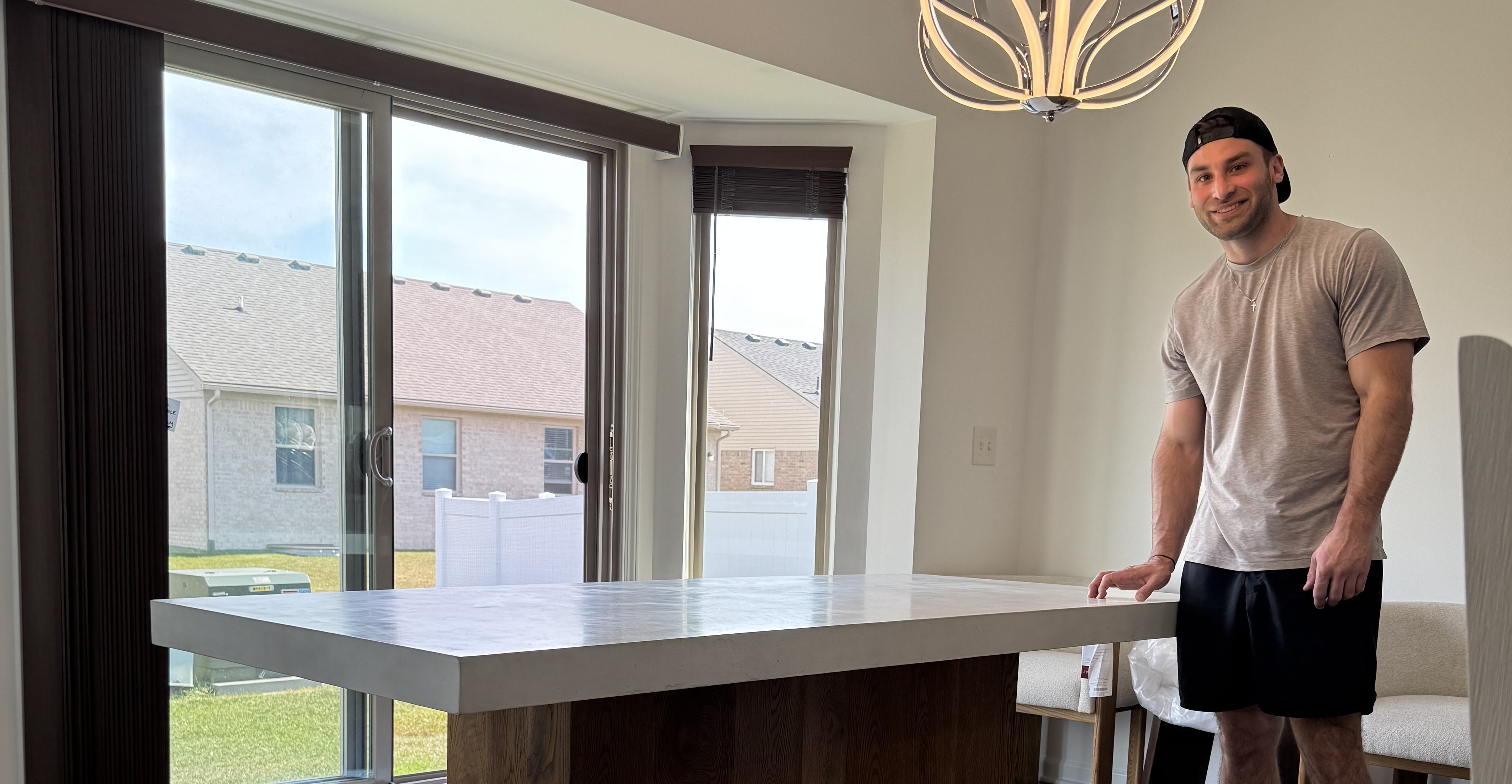 Modern woodworking workshop