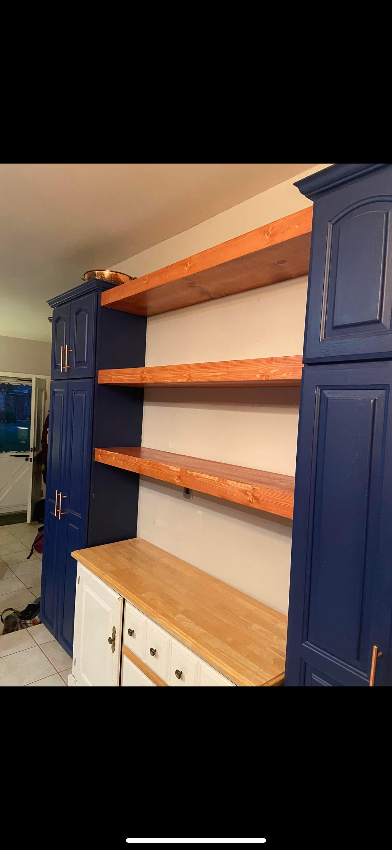 Floating Kitchen Shelves