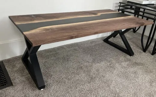 Black Walnut Epoxy River Table